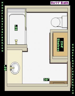 Bathroom Layout on Free Bathroom Plan Design Ideas   Bathroom Design 9x11 Size Bathroom