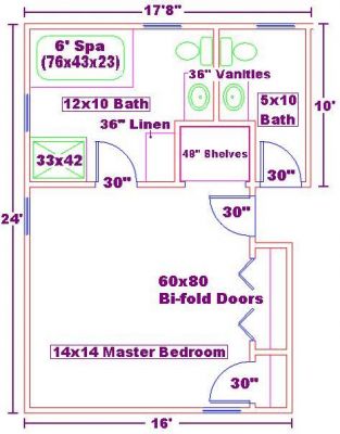 Upper Floor Plan Master Bedroom Walk Closet Bathroom Bedroom
