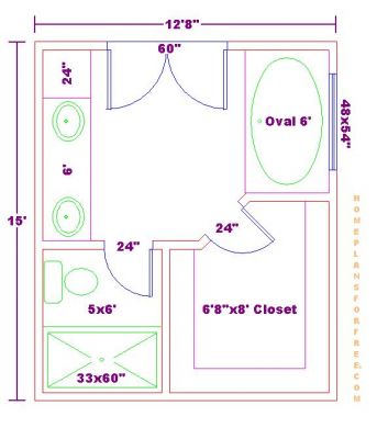 Bathroom Flooring on Bathroom Plans Free Master Bath Floor Plan With 12x15 Dimensions