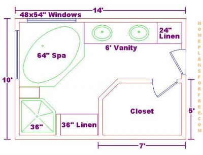 Free Closet Design on Free 10x14 Master Bath Floor Plan With 5x7 Walk In Closet Layout