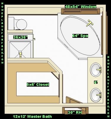 Master Bathroom Floor Plans