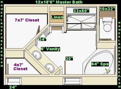 Free Bathroom Plan Design Ideas - Master Bathroom Plans/Home Bathroom