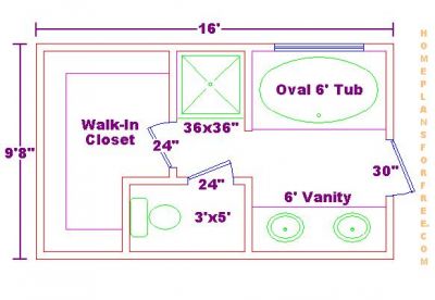  plan with 9x16 bath dimensions 9x16 master bath dimensions floor plan