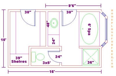 Bathroom on Free Bathroom Plan Design Ideas   Master Bathroom Design 10x16 Size