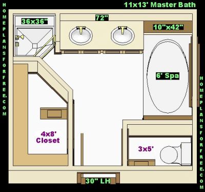 Bathroom Home Design on Free Bathroom Plan Design Ideas   Master Bathroom Plans Free 11x13