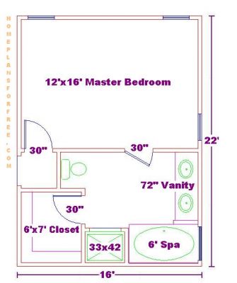 Master Bedroom Floor Plans with Bathroom