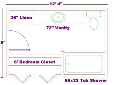 Bathroom design 12 x 8