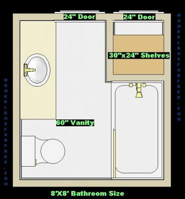 Bathroom Vanity Sale on Free Bathroom Plan Design Ideas   Bathroom Design 8x8 6  Size 8 X8 6