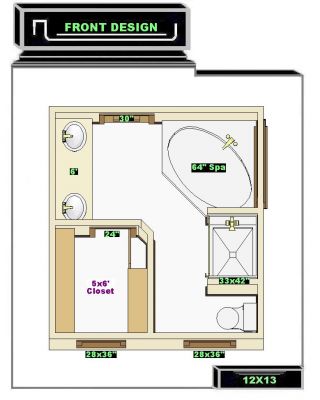 Master Bathroom Design Ideas on Front Cut Design For The 12x13 Master Bath Addition 12x13 Master Bath