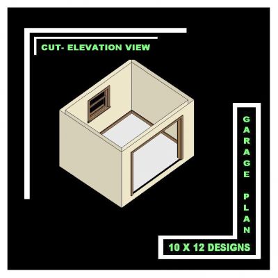 Front Elevation Plan of a Small 10'x12' Building