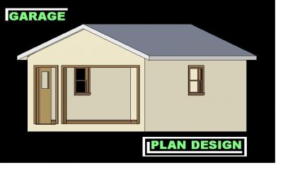 Storage Shed Design Plan Shows Front of 16'x24' Shed