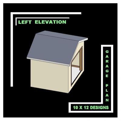 elevation plan design of a 10 x12 storage building storage shed plans 