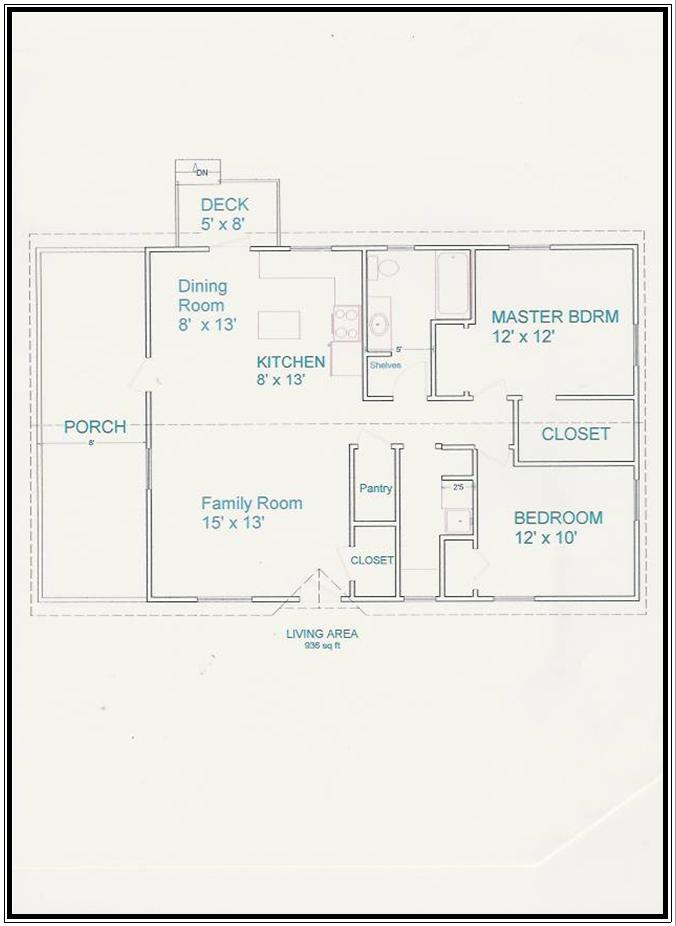 Floor Plan Free Plan by Brands Construction. This New Home Floor plan is 936 Sq Ft design basic ranch style country house plan.