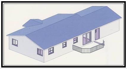 floor plan elevation view reart elevation plan view of home 1014 square foot home by Brands Construction free plan stock plan