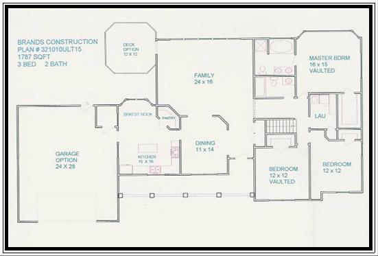 House free elevation plans for new home building. This  plan of a home 1787 square feet is a new home built by Brands Construction and is a house building  plan in our new house and home stock plan free series