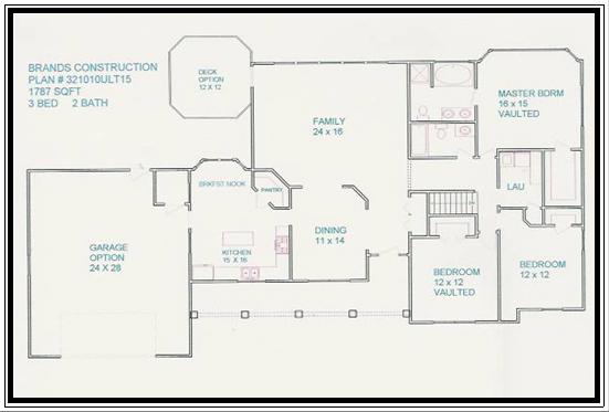 House free elevation plans for new home building. This  plan of a home 1787 square feet is a new home built by Brands Construction and is a house building  plan in our new house and home stock plan free series